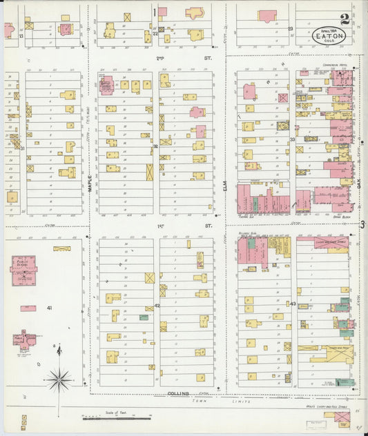 Sanborn Fire Insurance Map from Eaton, Weld County, Colorado (1904), Sheet #0002 - Historic Sanborn Fire Insurance Map Print, vintage old map wall art, antique decor, genealogy gift, Colorado Colorado map