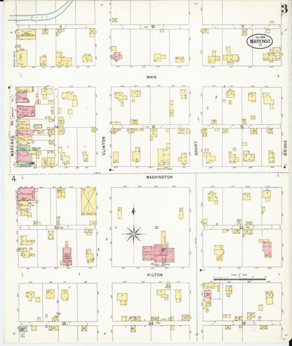 Sanborn Fire Insurance Map from Marengo, Iowa County, Iowa (1898), Sheet #0003 - Historic Sanborn Fire Insurance Map Print