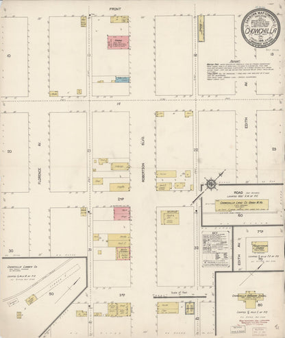 Sanborn Fire Insurance Map from Chowchilla, Madera County, California (1914), Sheet #0001 - Historic Sanborn Fire Insurance Map Print, vintage old map wall art, antique decor, genealogy gift, California California map