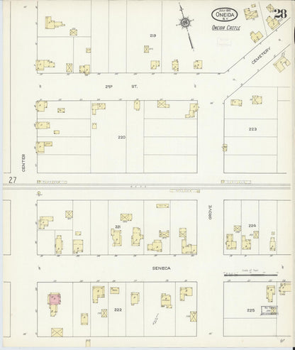 Sanborn Fire Insurance Map from Oneida, Madison County, New York (1914), Sheet #0028 - Complete Map Set gallery image, historic Sanborn map, vintage wall art, New York New York