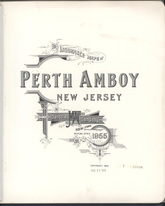 Sanborn Fire Insurance Map from Perth Amboy, Middlesex County, New Jersey. (1955) – Historic Sanborn Fire Insurance Map Print