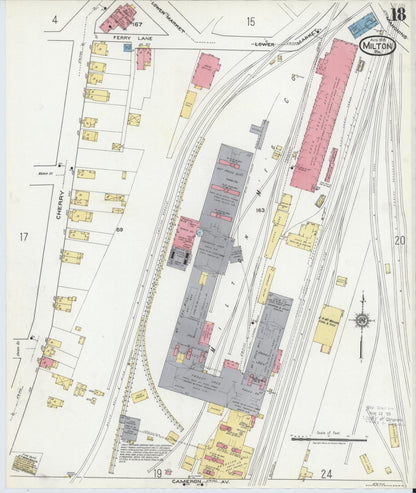 Sanborn Fire Insurance Map from Milton, Northumberland County, Pennsylvania (1918), Sheet #0018 - Complete Map Set gallery image, historic Sanborn map, vintage wall art, Pennsylvania Pennsylvania