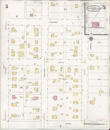Sanborn Fire Insurance Map from Saint Charles, Winona County, Minnesota (1940), Sheet #0005 - Complete Map Set gallery image, historic Sanborn map, vintage wall art, Minnesota Minnesota