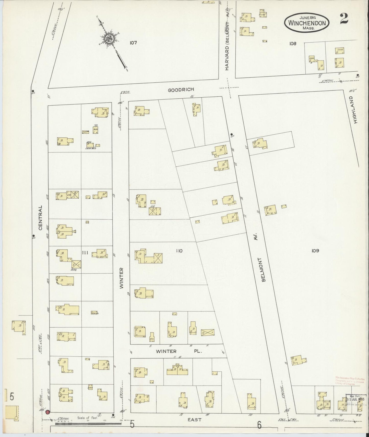 Sanborn Fire Insurance Map from Winchendon, Worcester County, Massachusetts (1914), Sheet #0002 - Complete Map Set gallery image, historic Sanborn map, vintage wall art, Massachusetts Massachusetts