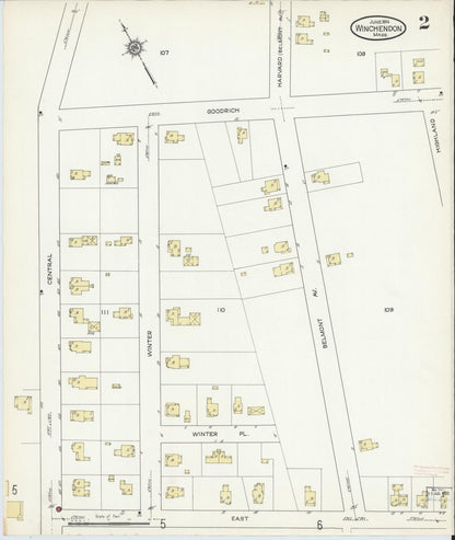 Sanborn Fire Insurance Map from Winchendon, Worcester County, Massachusetts (1914), Sheet #0002 - Complete Map Set gallery image, historic Sanborn map, vintage wall art, Massachusetts Massachusetts