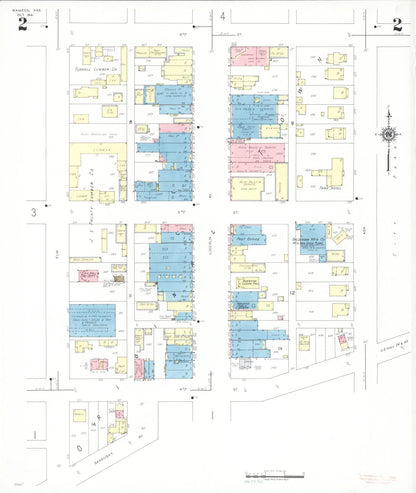 Sanborn Fire Insurance Map from Wamego, Pottawatomie County, Kansas (1941), Sheet #0002 - Complete Map Set gallery image, historic Sanborn map, vintage wall art, Kansas Kansas