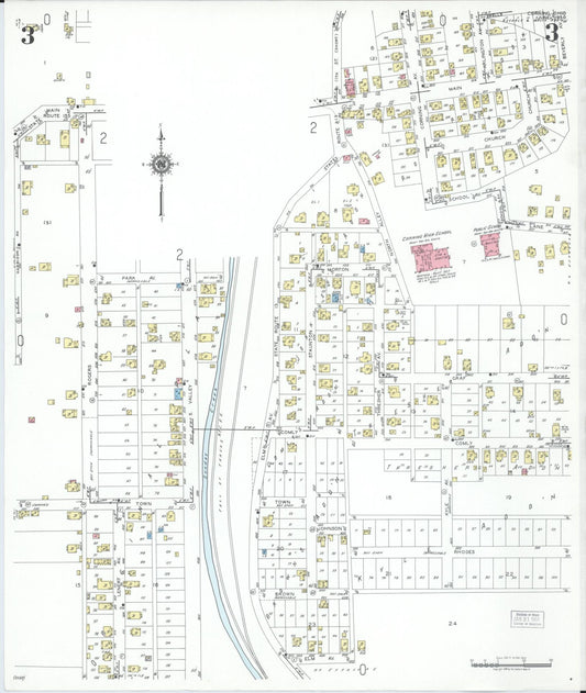 Sanborn Fire Insurance Map from Corning, Perry County, Ohio (1950), Sheet #0003 - Historic Sanborn Fire Insurance Map Print, vintage old map wall art, antique decor, genealogy gift, Ohio Ohio map