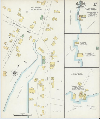 Sanborn Fire Insurance Map from Eastport, Washington County, Maine (1898), Sheet #0017 - Complete Map Set gallery image, historic Sanborn map, vintage wall art, Maine Maine
