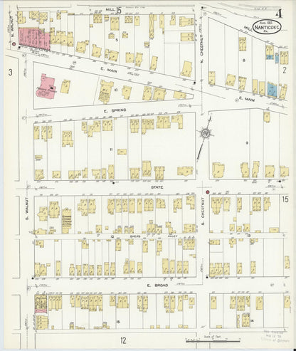 Sanborn Fire Insurance Map from Nanticoke, Luzerne County, Pennsylvania (1912), Sheet #0004 - Complete Map Set gallery image, historic Sanborn map, vintage wall art, Pennsylvania Pennsylvania