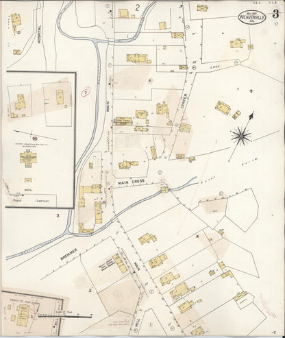 Sanborn Fire Insurance Map from Weaverville, Trinity County, California (1930), Sheet #0003 - Complete Map Set gallery image, historic Sanborn map, vintage wall art, California California