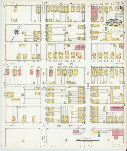Sanborn Fire Insurance Map from New Cumberland, Cumberland County, Pennsylvania (1921), Sheet #0003 - Complete Map Set gallery image, historic Sanborn map, vintage wall art, Pennsylvania Pennsylvania