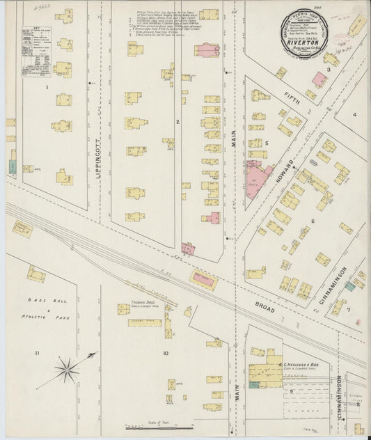 Sanborn Fire Insurance Map from Riverton, Burlington County, New Jersey. (1895) – Historic Sanborn Fire Insurance Map Print