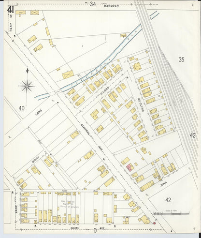 Sanborn Fire Insurance Map from Hamilton, Butler County, Ohio (1899), Sheet #0041 - Historic Sanborn Fire Insurance Map Print, vintage old map wall art, antique decor, genealogy gift, Ohio Ohio map