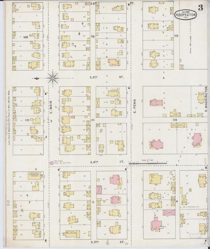 Sanborn Fire Insurance Map from Hoopeston, Vermilion County, Illinois (1895), Sheet #0003 - Complete Map Set gallery image, historic Sanborn map, vintage wall art, Illinois Illinois