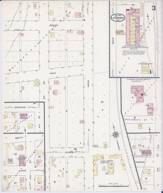 Sanborn Fire Insurance Map from La Grange, Lewis County, Missouri (1914), Sheet #0003 - Historic Sanborn Fire Insurance Map Print, vintage old map wall art, antique decor, genealogy gift, Missouri Missouri map