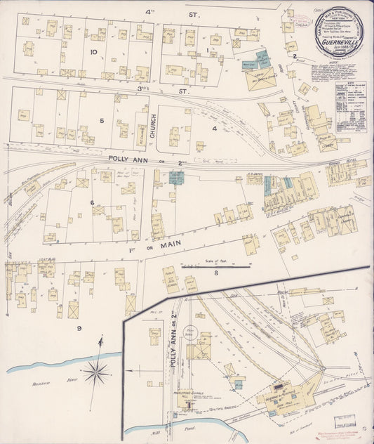 Sanborn Fire Insurance Map from Guerneville, Sonoma County, California. (1888) – Historic Sanborn Fire Insurance Map Print