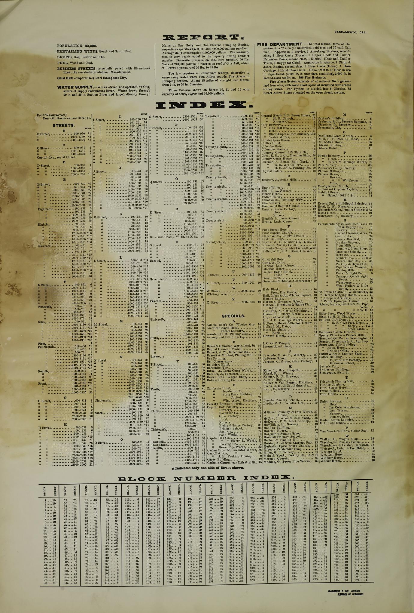 Sanborn Fire Insurance Map from Sacramento, Sacramento County, California. (1895) – Historic Sanborn Fire Insurance Map Print