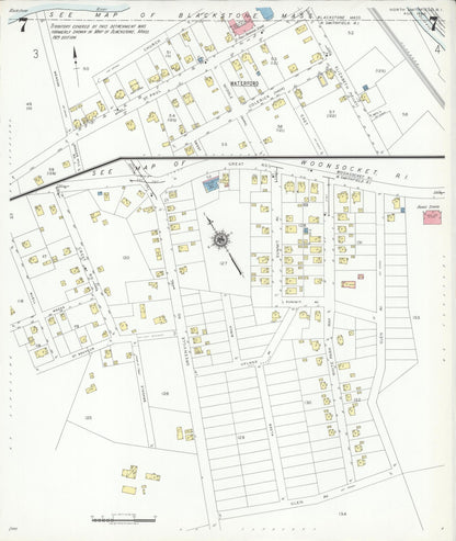 Sanborn Fire Insurance Map from North Smithfield, Providence County, Rhode Island (1940), Sheet #0007 - Complete Map Set gallery image, historic Sanborn map, vintage wall art, Rhode Island Rhode Island