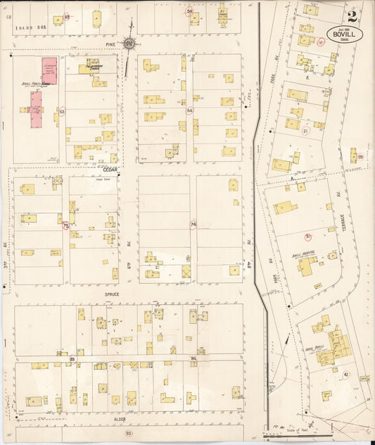 Sanborn Fire Insurance Map from Bovill, Latah County, Idaho (1928), Sheet #0002 - Historic Sanborn Fire Insurance Map Print, vintage old map wall art, antique decor, genealogy gift, Idaho Idaho map