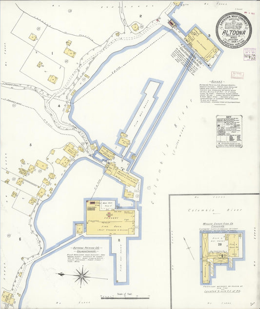 Sanborn Fire Insurance Map from Altoona, Wahkiakum County, Washington. (1908) – Historic Sanborn Fire Insurance Map Print