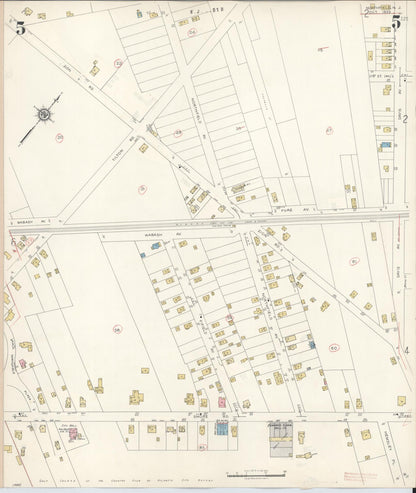 Sanborn Fire Insurance Map from Northfield, Atlantic County, New Jersey (1942), Sheet #0005 - Historic Sanborn Fire Insurance Map Print, vintage old map wall art, antique decor, genealogy gift, New Jersey New Jersey map
