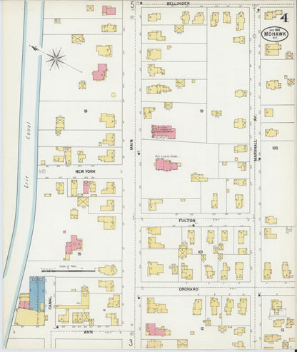 Sanborn Fire Insurance Map from Mohawk, Herkimer County, New York (1902), Sheet #0004 - Complete Map Set gallery image, historic Sanborn map, vintage wall art, New York New York