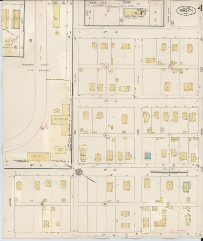 Sanborn Fire Insurance Map from Forsyth, Rosebud County, Montana (1941), Sheet #0004 - Complete Map Set gallery image, historic Sanborn map, vintage wall art, Montana Montana