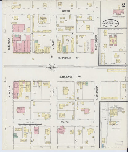 Sanborn Fire Insurance Map from Morrilton, Conway County, Arkansas (1889), Sheet #0002 - Complete Map Set gallery image, historic Sanborn map, vintage wall art, Arkansas Arkansas