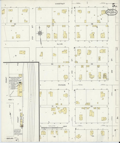 Sanborn Fire Insurance Map from Stillwell, Adair County, Oklahoma (1914), Sheet #0005 - Complete Map Set gallery image, historic Sanborn map, vintage wall art, Oklahoma Oklahoma