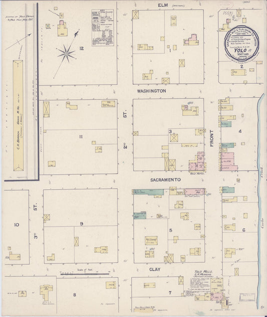 Sanborn Fire Insurance Map from Yolo, Yolo County, California. (1889) – Historic Sanborn Fire Insurance Map Print