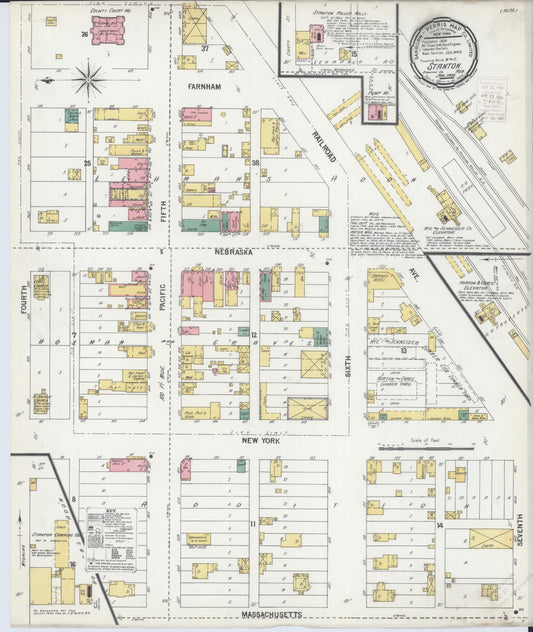 Sanborn Fire Insurance Map from Stanton, Stanton County, Nebraska (1900), Sheet #0001 - Historic Sanborn Fire Insurance Map Print, vintage old map wall art, antique decor, genealogy gift, Nebraska Nebraska map
