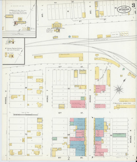 Sanborn Fire Insurance Map from McGregor, McLennan County, Texas (1899), Sheet #0003 - Historic Sanborn Fire Insurance Map Print, vintage old map wall art, antique decor, genealogy gift, Texas Texas map