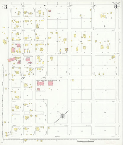 Sanborn Fire Insurance Map from Colfax, Grant Parish, Louisiana (1936), Sheet #0003 - Complete Map Set gallery image, historic Sanborn map, vintage wall art, Louisiana Louisiana