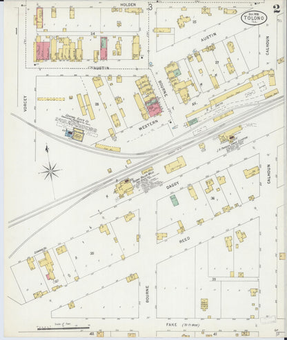Sanborn Fire Insurance Map from Tolono, Champaign County, Illinois (1898), Sheet #0002 - Complete Map Set gallery image, historic Sanborn map, vintage wall art, Illinois Illinois