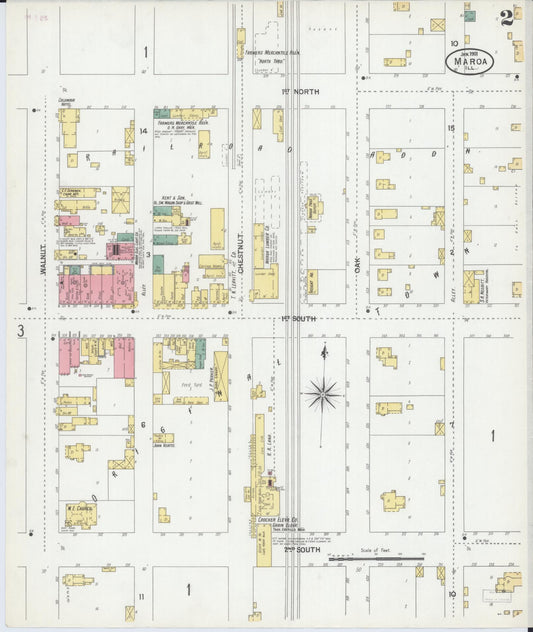 Sanborn Fire Insurance Map from Maroa, Macon County, Illinois (1901), Sheet #0002 - Historic Sanborn Fire Insurance Map Print, vintage old map wall art, antique decor, genealogy gift, Illinois Illinois map