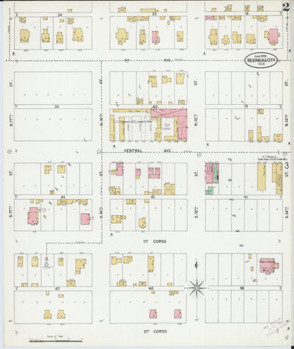 Sanborn Fire Insurance Map from Nebraska City, Otoe County, Nebraska (1899), Sheet #0002 - Complete Map Set gallery image, historic Sanborn map, vintage wall art, Nebraska Nebraska