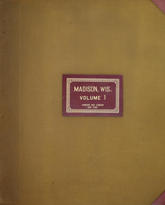 Sanborn Fire Insurance Map from Madison, Dane County, Wisconsin (1951), Sheet #0001 - Historic Sanborn Fire Insurance Map Print, vintage old map wall art, antique decor, genealogy gift, Wisconsin Wisconsin map