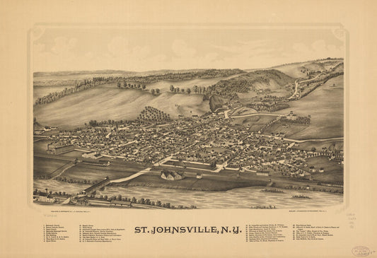 St. Johnsville, N.Y. (1890) – Historic Bird’s-Eye View Panorama Print