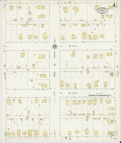 Sanborn Fire Insurance Map from Perry, Noble County, Oklahoma (1913), Sheet #0004 - Complete Map Set gallery image, historic Sanborn map, vintage wall art, Oklahoma Oklahoma