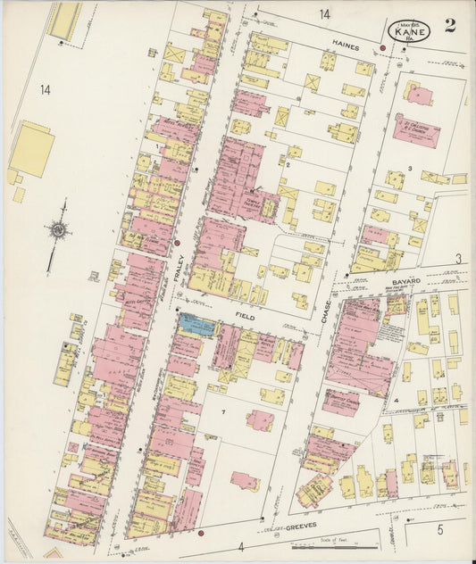 Sanborn Fire Insurance Map from Kane, McKean County, Pennsylvania (1915), Sheet #0002 - Historic Sanborn Fire Insurance Map Print, vintage old map wall art, antique decor, genealogy gift, Pennsylvania Pennsylvania map