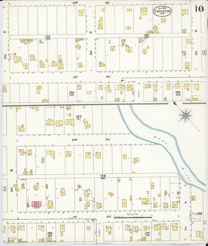 Sanborn Fire Insurance Map from Evanston, Uinta County, Wyoming (1907), Sheet #0010 - Complete Map Set gallery image, historic Sanborn map, vintage wall art, Wyoming Wyoming