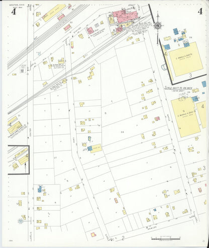 Sanborn Fire Insurance Map from Mentor, Lake County, Ohio (1941), Sheet #0004 - Historic Sanborn Fire Insurance Map Print, vintage old map wall art, antique decor, genealogy gift, Ohio Ohio map