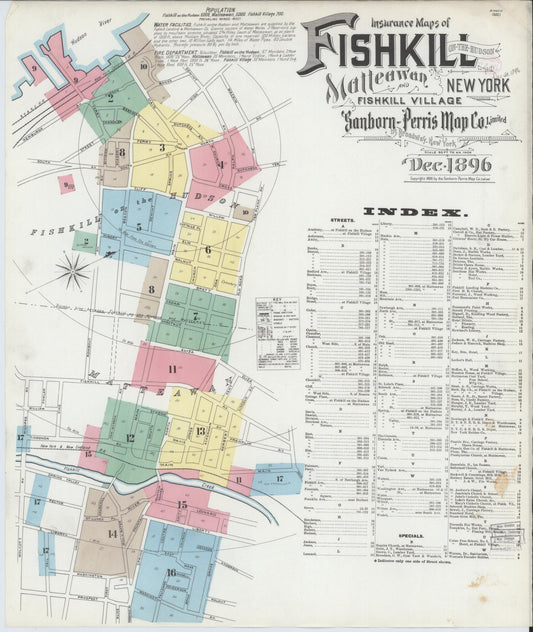 Sanborn Fire Insurance Map from Fishkill-on-the-hudson, Dutchess County, New York. (1896) – Historic Sanborn Fire Insurance Map Print