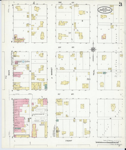 Sanborn Fire Insurance Map from Janesville, Waseca County, Minnesota (1910), Sheet #0003 - Complete Map Set gallery image, historic Sanborn map, vintage wall art, Minnesota Minnesota