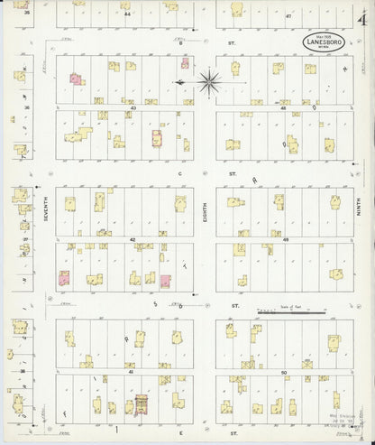 Sanborn Fire Insurance Map from Lanesboro, Fillmore County, Minnesota (1909), Sheet #0004 - Complete Map Set gallery image, historic Sanborn map, vintage wall art, Minnesota Minnesota