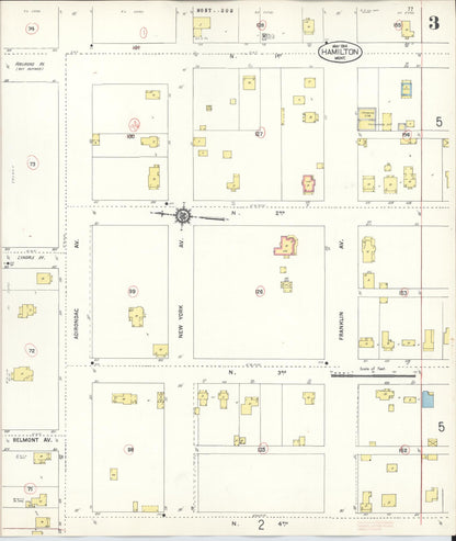 Sanborn Fire Insurance Map from Hamilton, Ravalli County, Montana (1944), Sheet #0003 - Complete Map Set gallery image, historic Sanborn map, vintage wall art, Montana Montana