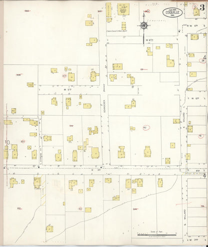 Sanborn Fire Insurance Map from Coquille, Coos County, Oregon (1945), Sheet #0003 - Complete Map Set gallery image, historic Sanborn map, vintage wall art, Oregon Oregon