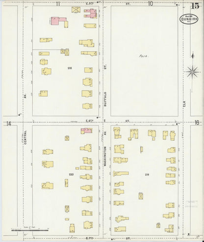 Sanborn Fire Insurance Map from Dunkirk, Chautauqua County, New York (1898), Sheet #0015 - Complete Map Set gallery image, historic Sanborn map, vintage wall art, New York New York