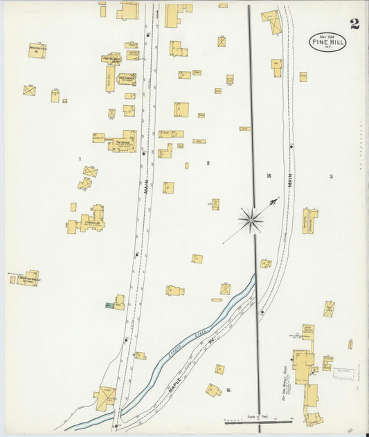Sanborn Fire Insurance Map from Pine Hill, Ulster County, New York. (1904), Sheet 2 – Historic Sanborn Fire Insurance Map Print