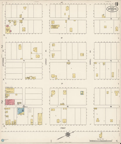 Sanborn Fire Insurance Map from Ephrata, Grant County, Washington (1912), Sheet #0003 - Complete Map Set gallery image, historic Sanborn map, vintage wall art, Washington Washington